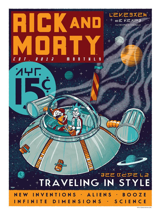 Rick and Morty: Traveling in Style Limited Edition Poster