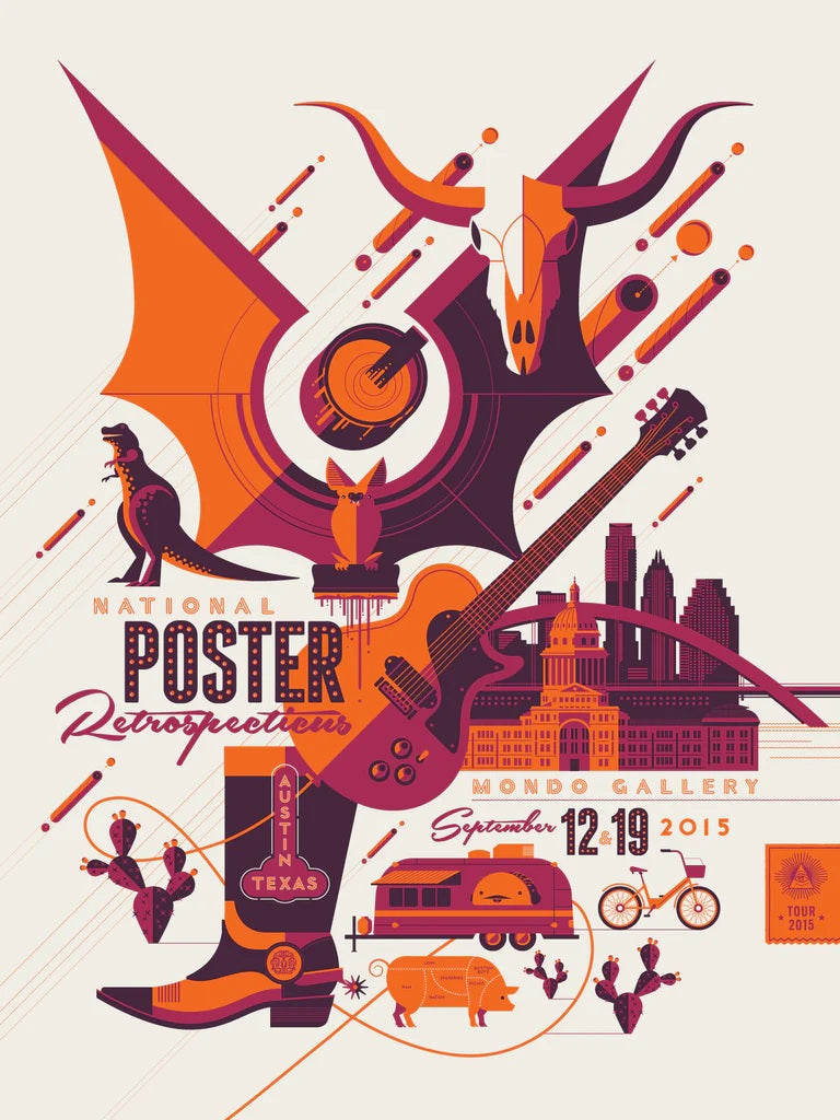 National Poster Retrospecticus Austin Limited Edition Poster